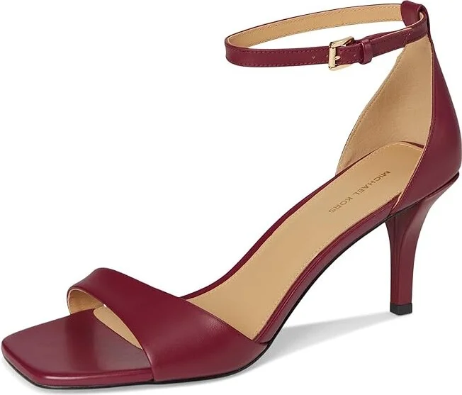 MICHAEL Michael Kors Jaida Heeled Sandal Women's Sandals Mulberry : 9.5 M, Leather - Image 5