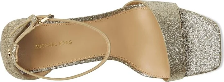 MICHAEL Michael Kors Jaida Heeled Sandal Women's Sandals Pale Gold : 7 M, Leather - Image 2