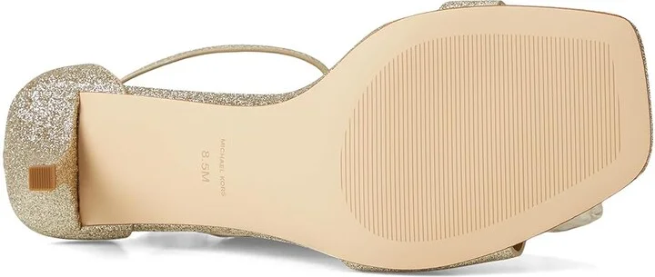 MICHAEL Michael Kors Jaida Heeled Sandal Women's Sandals Pale Gold : 7 M, Leather - Image 3