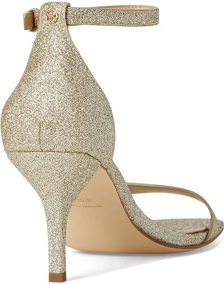 MICHAEL Michael Kors Jaida Heeled Sandal Women's Sandals Pale Gold : 7 M, Leather - Image 4