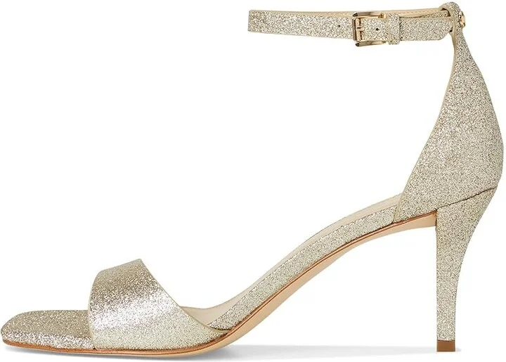 MICHAEL Michael Kors Jaida Heeled Sandal Women's Sandals Pale Gold : 7 M, Leather - Image 6