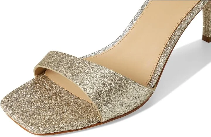 MICHAEL Michael Kors Jaida Heeled Sandal Women's Sandals Pale Gold : 7 M, Leather - Image 7