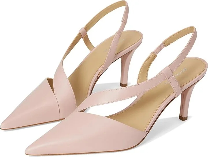 MICHAEL Michael Kors Jaida Pump High Women's Heels Smokey Rose : 7 M, Leather/Rubber