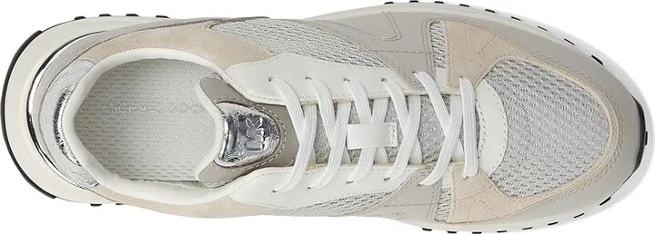MICHAEL Michael Kors Jaime Trainer Women's Shoes Pearl Grey : 8 M, Leather - Image 2