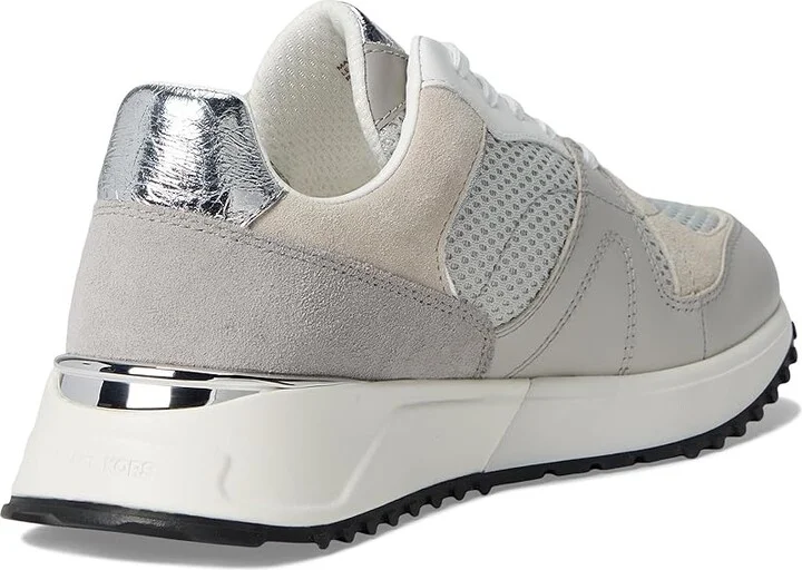MICHAEL Michael Kors Jaime Trainer Women's Shoes Pearl Grey : 8 M, Leather - Image 4