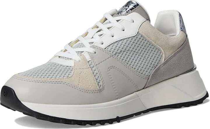 MICHAEL Michael Kors Jaime Trainer Women's Shoes Pearl Grey : 8 M, Leather - Image 5