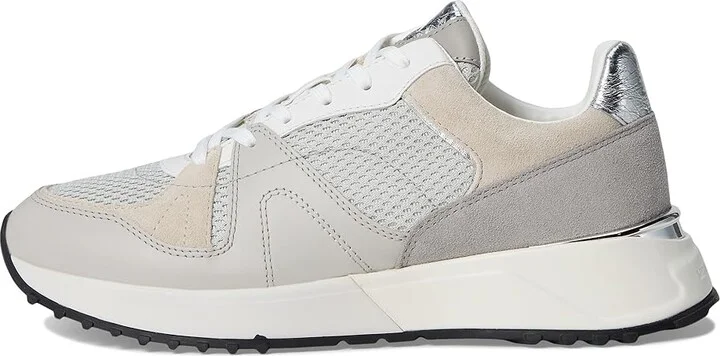 MICHAEL Michael Kors Jaime Trainer Women's Shoes Pearl Grey : 8 M, Leather - Image 6