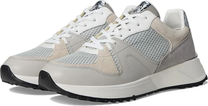 MICHAEL Michael Kors Jaime Trainer Women's Shoes Pearl Grey : 8 M, Leather