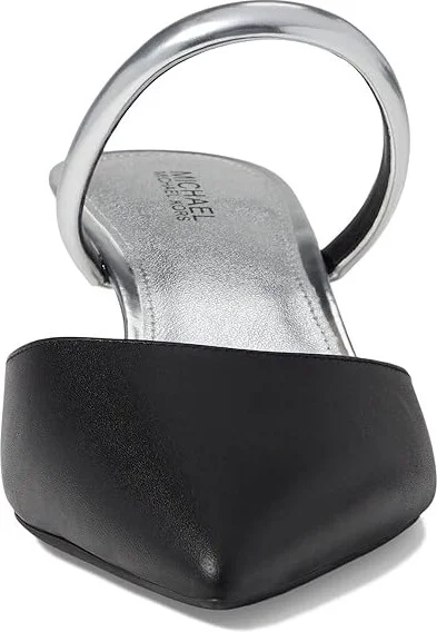 MICHAEL Michael Kors Jessa Flex Mule Kitten Women's Shoes Black/Silver : 6 M, Synthetic/Textile - Image 2