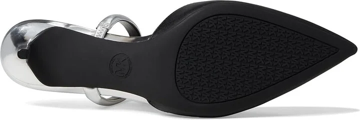 MICHAEL Michael Kors Jessa Flex Mule Kitten Women's Shoes Black/Silver : 6 M, Synthetic/Textile - Image 3