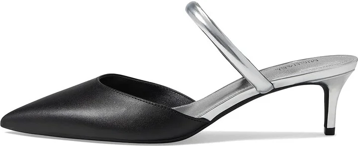 MICHAEL Michael Kors Jessa Flex Mule Kitten Women's Shoes Black/Silver : 6 M, Synthetic/Textile - Image 5