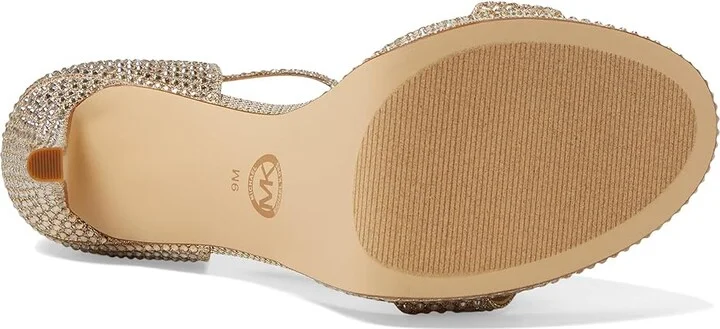 MICHAEL Michael Kors Jordyn Platform Sandal Women's Shoes Pale Gold 1 : 10 M, Leather - Image 3