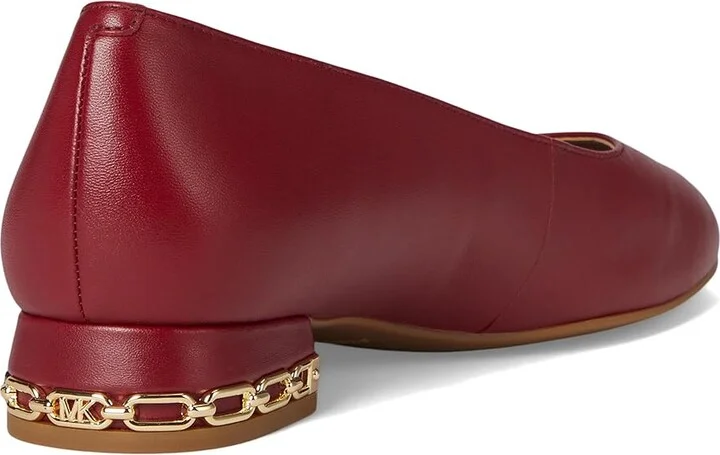 MICHAEL Michael Kors June Flex Ballet Women's Flat Shoes Deep Red : 6.5 M, Leather - Image 4