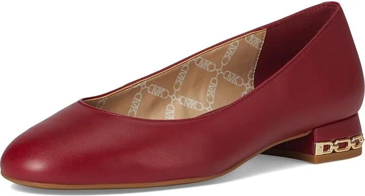 MICHAEL Michael Kors June Flex Ballet Women's Flat Shoes Deep Red : 6.5 M, Leather - Image 5