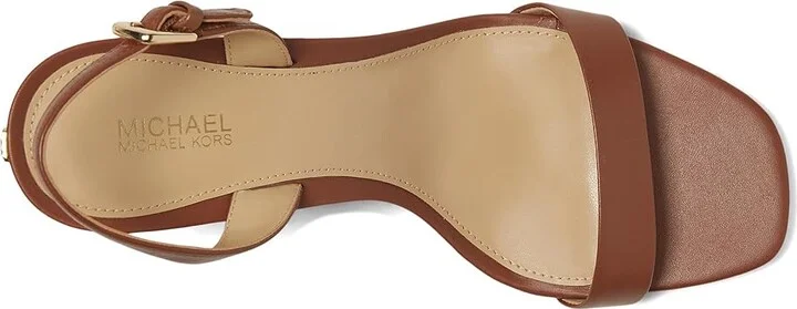 MICHAEL Michael Kors Kasia Heeled Sandal Women's Sandals Luggage : 10 M, Leather - Image 2