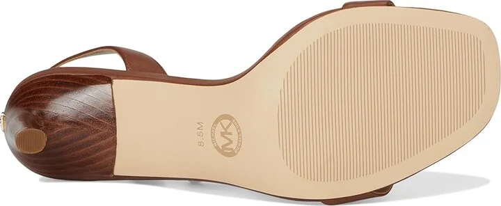 MICHAEL Michael Kors Kasia Heeled Sandal Women's Sandals Luggage : 10 M, Leather - Image 3