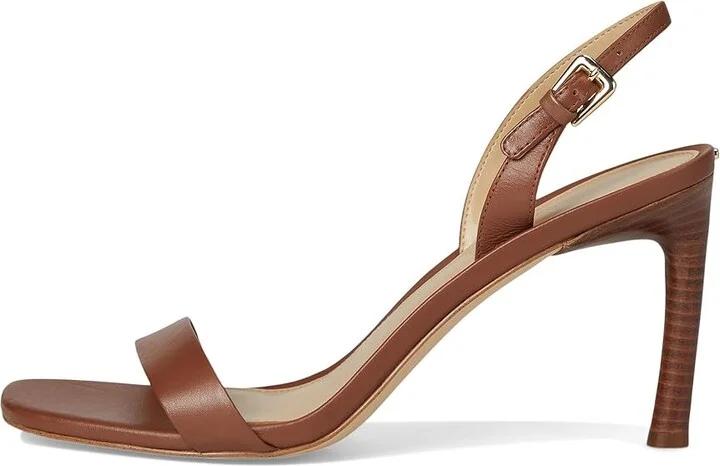 MICHAEL Michael Kors Kasia Heeled Sandal Women's Sandals Luggage : 10 M, Leather - Image 6
