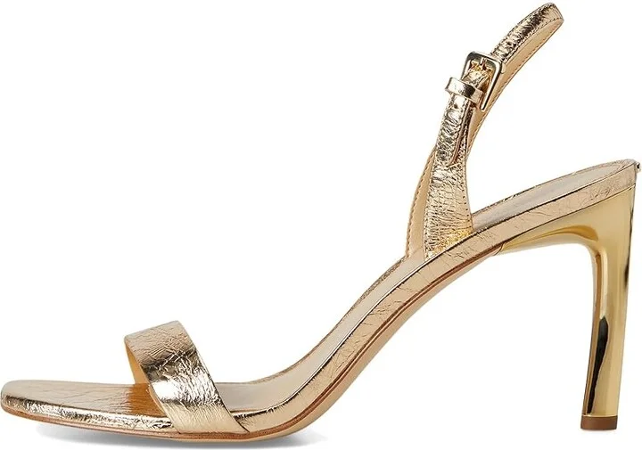 MICHAEL Michael Kors Kasia Heeled Sandal Women's Sandals Pale Gold : 7.5 M, Leather - Image 6
