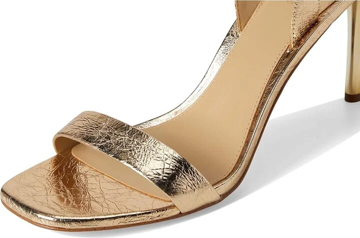 MICHAEL Michael Kors Kasia Heeled Sandal Women's Sandals Pale Gold : 7.5 M, Leather - Image 7