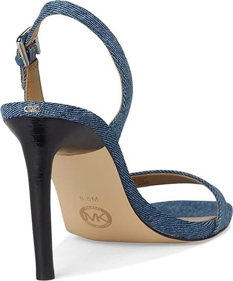 MICHAEL Michael Kors Kasia Heeled Sandal Women's Sandals Union Wash : 10 M, Leather - Image 4