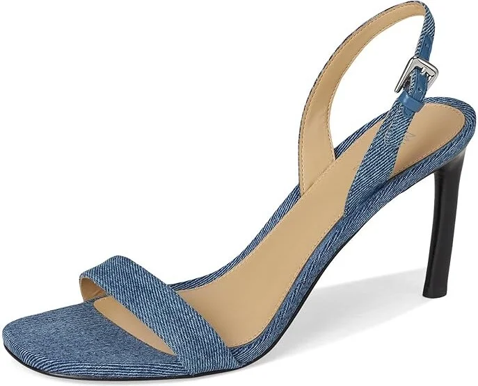 MICHAEL Michael Kors Kasia Heeled Sandal Women's Sandals Union Wash : 10 M, Leather - Image 5