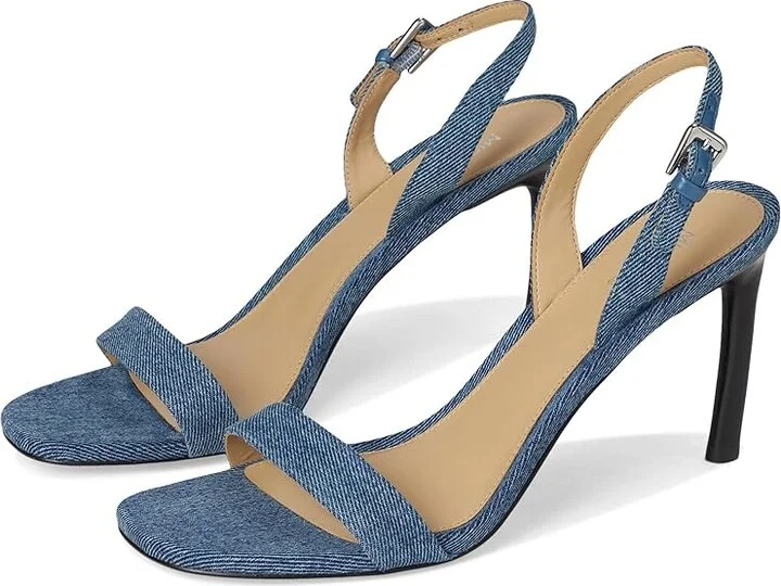 MICHAEL Michael Kors Kasia Heeled Sandal Women's Sandals Union Wash : 10 M, Leather