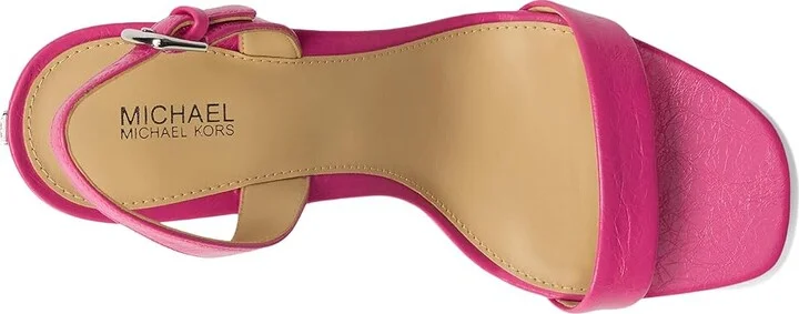 MICHAEL Michael Kors Kasia Heeled Sandal Women's Sandals Wild Berry : 7.5 M, Leather - Image 2