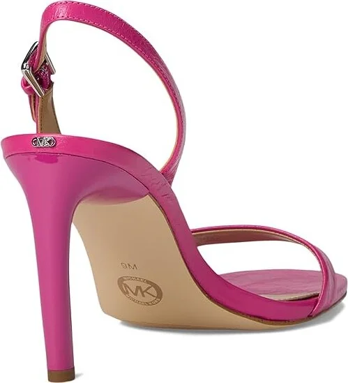MICHAEL Michael Kors Kasia Heeled Sandal Women's Sandals Wild Berry : 7.5 M, Leather - Image 4