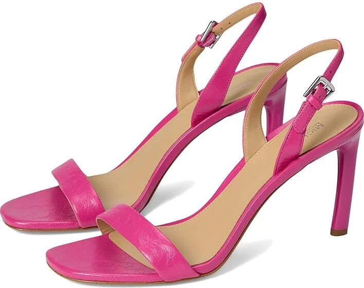 MICHAEL Michael Kors Kasia Heeled Sandal Women's Sandals Wild Berry : 7.5 M, Leather