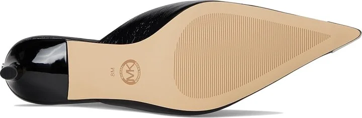 MICHAEL Michael Kors Kasia Mule Pump High Women's Heels Black : 5.5 M, Leather/Rubber - Image 3