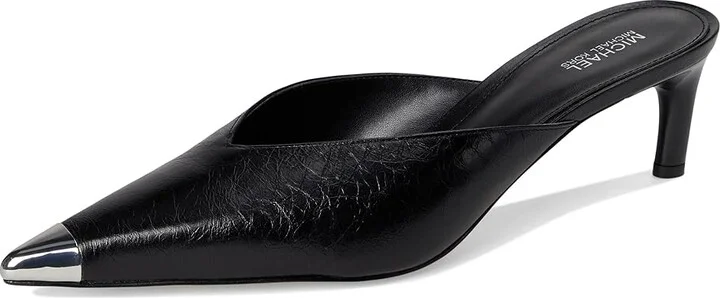 MICHAEL Michael Kors Kasia Mule Pump High Women's Heels Black : 5.5 M, Leather/Rubber - Image 5