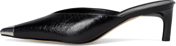 MICHAEL Michael Kors Kasia Mule Pump High Women's Heels Black : 5.5 M, Leather/Rubber - Image 6