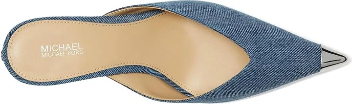 MICHAEL Michael Kors Kasia Mule Pump High Women's Heels Union Wash : 8 M, Leather/Rubber - Image 2