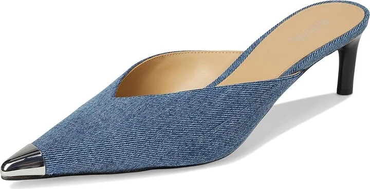 MICHAEL Michael Kors Kasia Mule Pump High Women's Heels Union Wash : 8 M, Leather/Rubber - Image 5