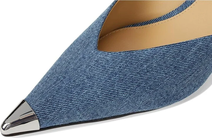 MICHAEL Michael Kors Kasia Mule Pump High Women's Heels Union Wash : 8 M, Leather/Rubber - Image 7