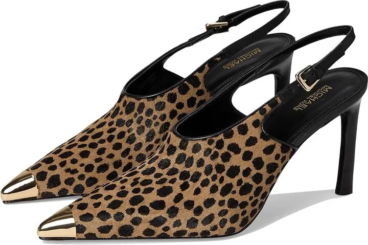 MICHAEL Michael Kors Kasia Pump High Women's Heels Husk : 6 M, Leather
