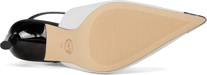 MICHAEL Michael Kors Kasia Pump High Women's Heels Optic White : 8.5 M, Leather - Image 3