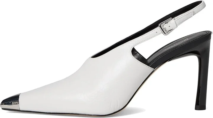 MICHAEL Michael Kors Kasia Pump High Women's Heels Optic White : 8.5 M, Leather - Image 6