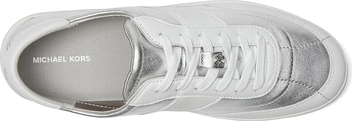 MICHAEL Michael Kors Kaycee Lace Up Women's Shoes Silver : 9 M, Leather - Image 2