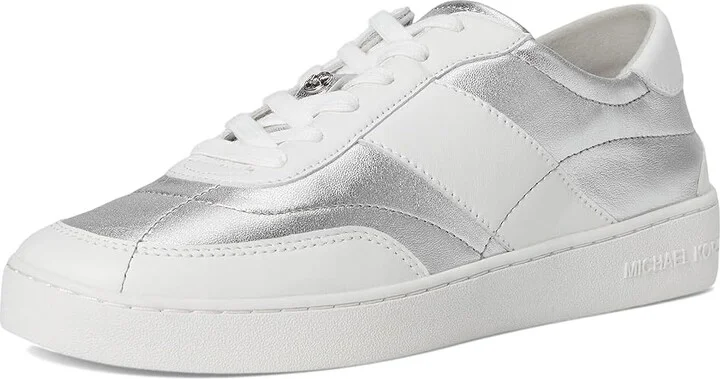 MICHAEL Michael Kors Kaycee Lace Up Women's Shoes Silver : 9 M, Leather - Image 5