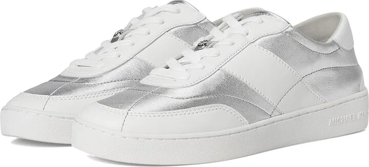 MICHAEL Michael Kors Kaycee Lace Up Women's Shoes Silver : 9 M, Leather