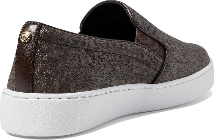 MICHAEL Michael Kors Keaton Slip-On Women's Slip on Shoes Brown Mini MK Logo Coated Canvas/Suprema Nappa Sport : 6.5 M, Canvas/Textile - Image 7