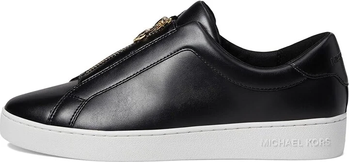 MICHAEL Michael Kors Keaton Zip Slip On Women's Shoes Black : 6 M, Leather - Image 6