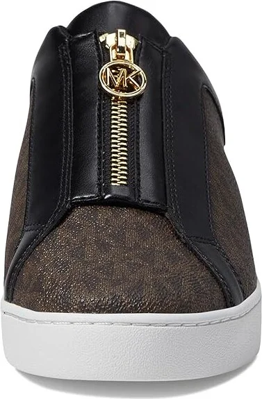 MICHAEL Michael Kors Keaton Zip Slip On Women's Shoes Brown : 6 M, Leather - Image 5