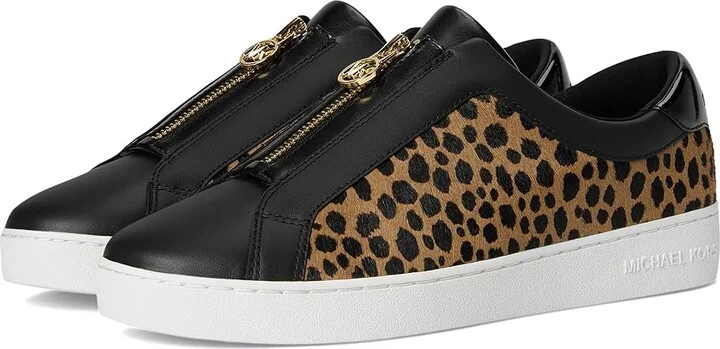 MICHAEL Michael Kors Keaton Zip Slip On Women's Shoes Husk : 6.5 M, Leather