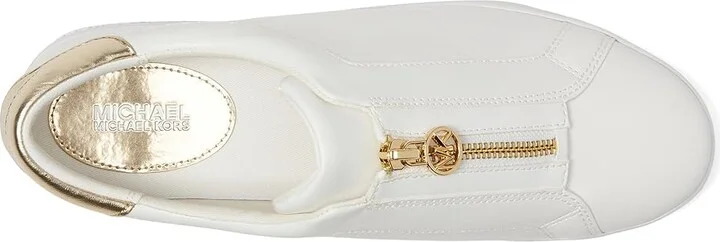 MICHAEL Michael Kors Keaton Zip Slip On Women's Shoes Pale Gold : 6 M, Leather - Image 2