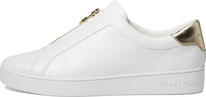 MICHAEL Michael Kors Keaton Zip Slip On Women's Shoes Pale Gold : 6 M, Leather - Image 6