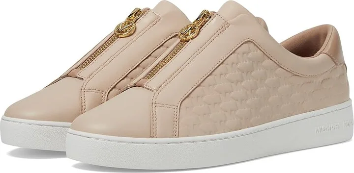 MICHAEL Michael Kors Keaton Zip Slip On Women's Shoes Soft Pink : 10 M, Leather