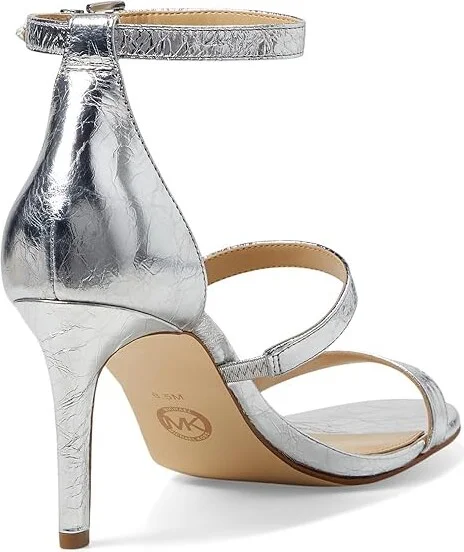 MICHAEL Michael Kors Koda Sandal Women's Shoes Silver : 7 M, Synthetic/Textile - Image 4