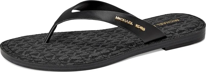 MICHAEL Michael Kors Koko Flip Flop Women's Wedge Shoes Black : 7.5 M, Leather - Image 5
